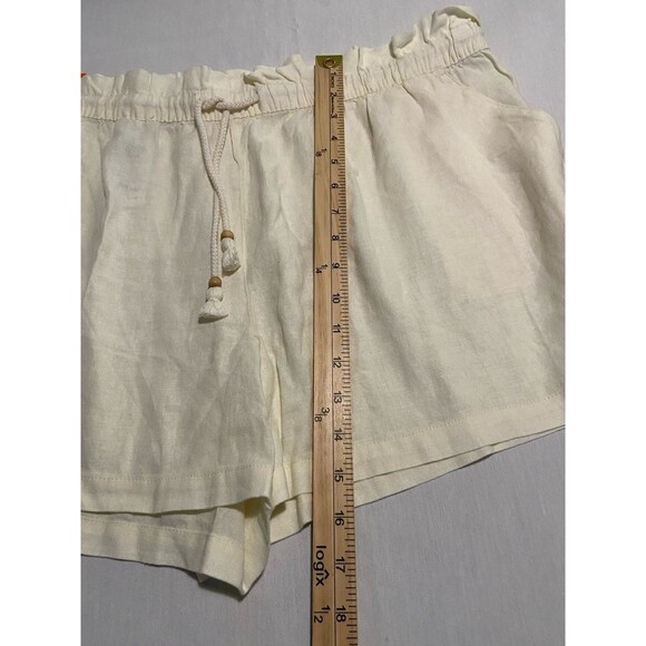 Hang Ten Women’s Cream Drawstring Shirts Beaded Tassels 4” Inseam Sz XXL - Picture 13 of 14